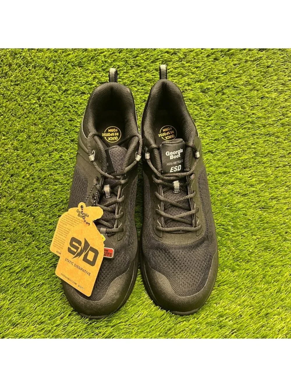 Georgia Boot DuraBlend Sport Mens Size 12 Black Composite Nano Toe Work Shoes